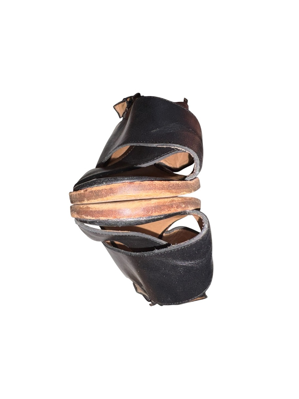 Madewell The Ruthie Crisscross Sandal In Leather True Black Block Heel Size 9 - Picture 7 of 12
